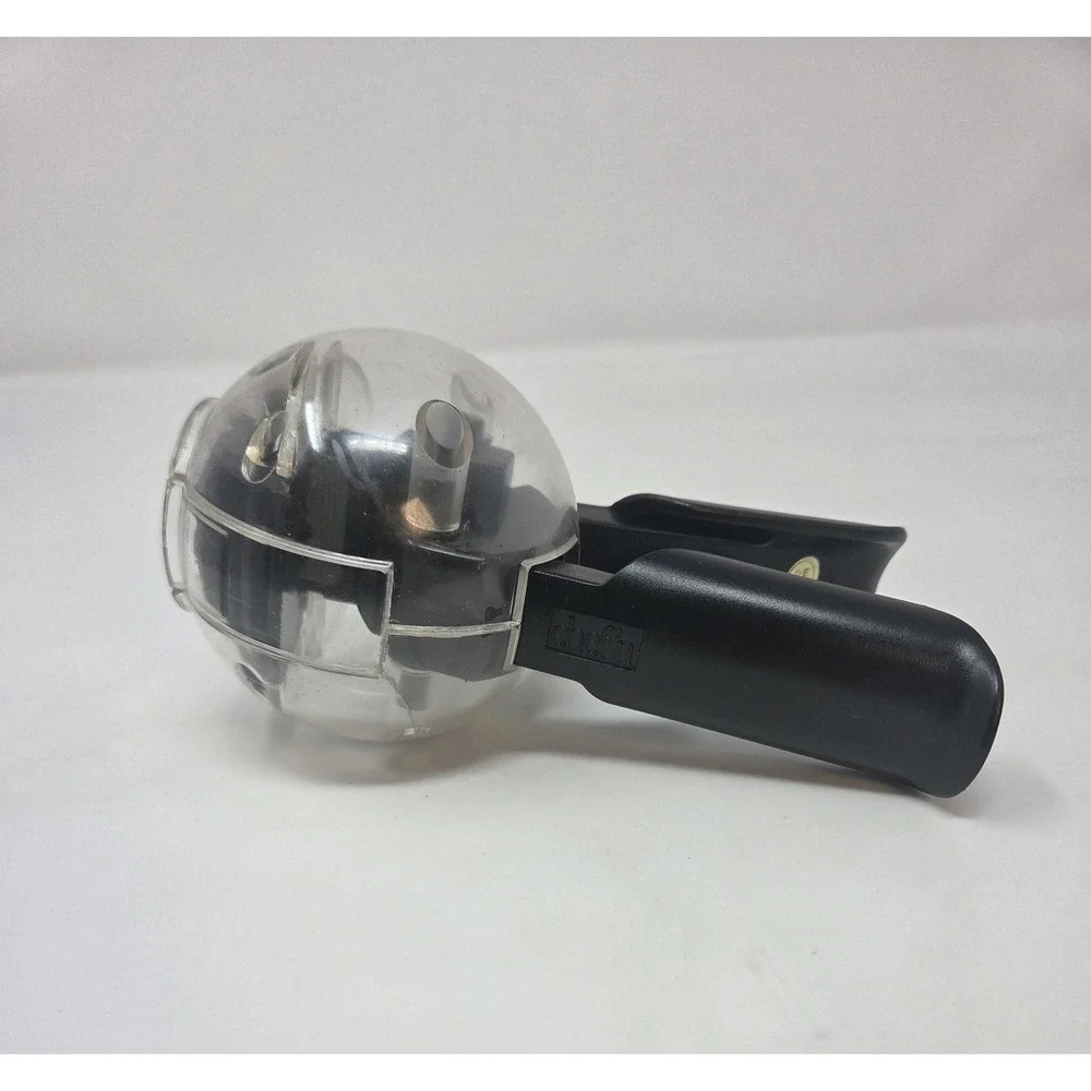 Chef'n PepperBall One-Handed Pepper Grinder Mill Black Clear, Adjustable